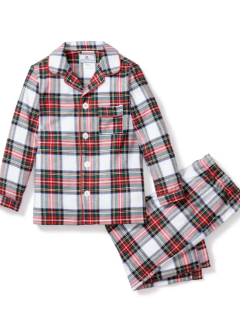 Petite Plume Kid's Brushed Twill Pajama Set in Balmoral Tartan (Size: 2T) NWOT